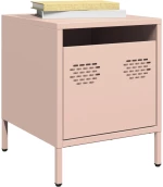 vidaXL Κομοδίνα 2 τεμ. Ροζ 35x39x43,5 εκ. από Χάλυβα