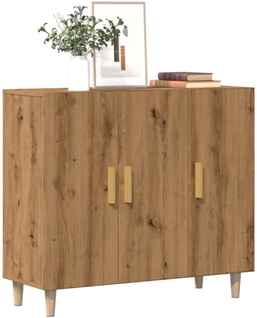vidaXL Ντουλάπι Αρτισιανή Δρυς 90 x 34 x 80 εκ. από Επεξεργασμένο Ξύλο