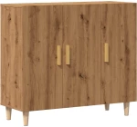 vidaXL Ντουλάπι Αρτισιανή Δρυς 90 x 34 x 80 εκ. από Επεξεργασμένο Ξύλο