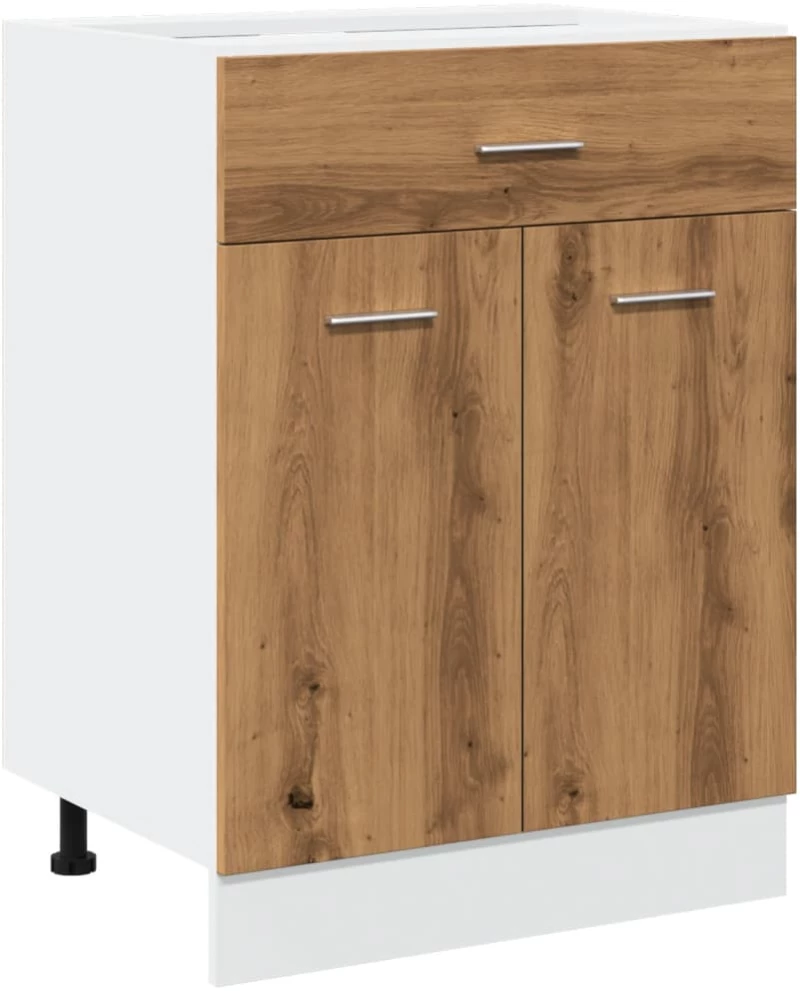 vidaXL Έπιπλο Με Συρτάρι Artisan Δρυς 60x46x81,5 εκ. Επεξεργ. Ξύλο