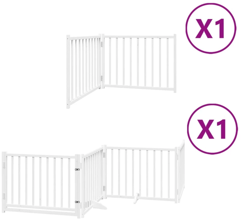 vidaXL Διαχωριστικό Σκύλων/Πόρτα Πτυσσόμενο 6 Πάνελ 480εκ. Ξύλο Λεύκας