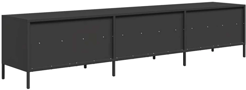 vidaXL Έπιπλο Τηλεόρασης Μαύρο 202x39x43,5 εκ. Χάλυβας Ψυχρής Έλασης