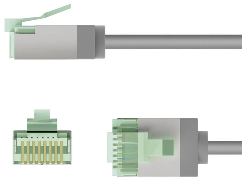 GOOBAY καλώδιο δικτύου 74348, CAT 8.1 U/FTP, slim, copper, 40Gbps, 3m, γκρι