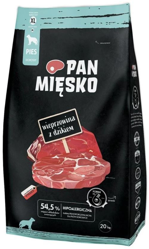 Φαγητό για ζώα PAN MIĘSKO XL Γουρούνι 20 kg