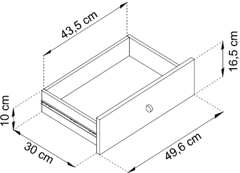 Κομοδίνο Mono μπεζ +χρυσό 54x36x39cm