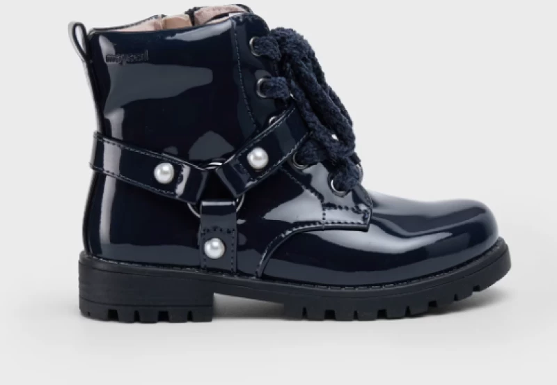 Mayoral Biker μποτακι λουστρινι ναυτ.μπλε 14-44479-071 44479 Κορίτσι