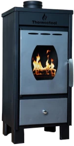Thermosteel χαλύβδινη Θερμάστρα - Ξυλόσομπα Γκρί 10,5kw  / X10