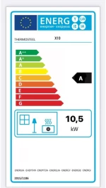 Thermosteel χαλύβδινη Θερμάστρα - Ξυλόσομπα Γκρί 10,5kw  / X10