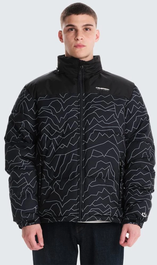Emerson Men's Hooded Puffer Jacket - 242.EM10.79-PR466 BLACK/BLACK