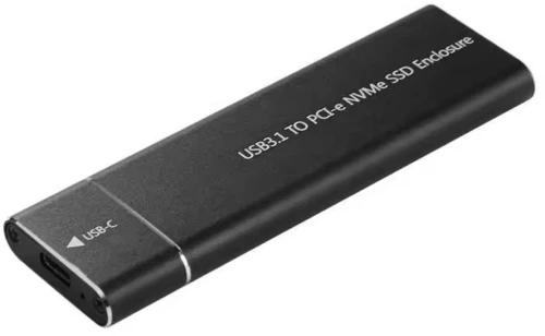 SSD Enclosure DeTech, M.2 SSD NVMe, USB3.1 Type-C, Black - 17863