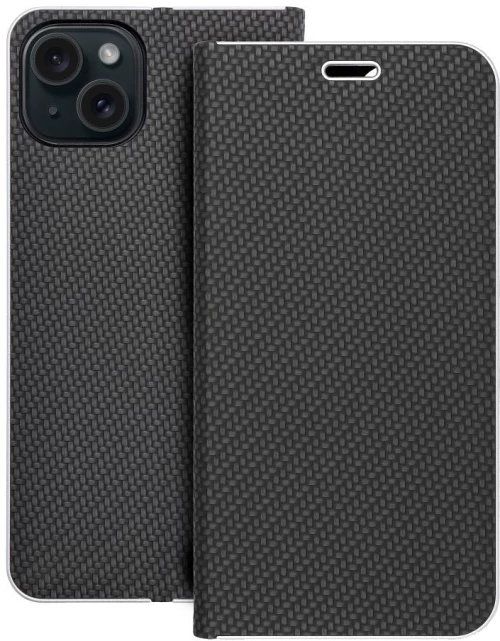 LUNA Book Carbon for IPHONE 15 Plus black