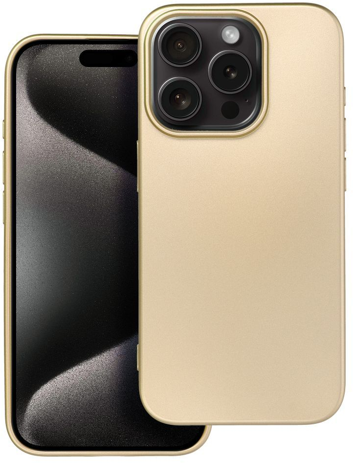 METALLIC Case for IPHONE 15 Pro Pro gold