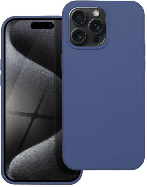 SILICONE case for IPHONE 15 Pro Max blue