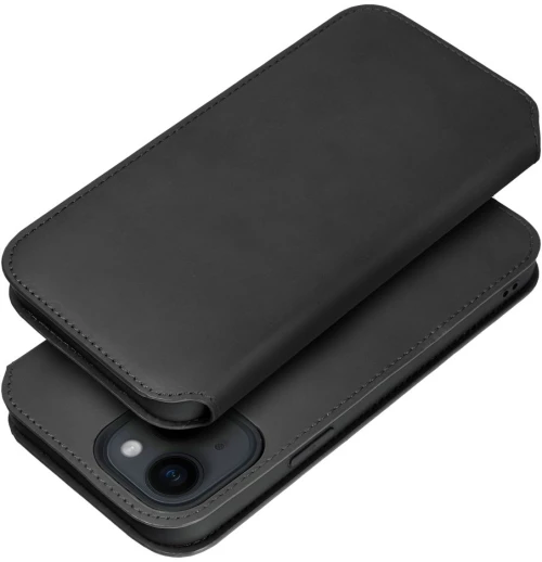 DUAL POCKET Book case for IPHONE 15 Plus black