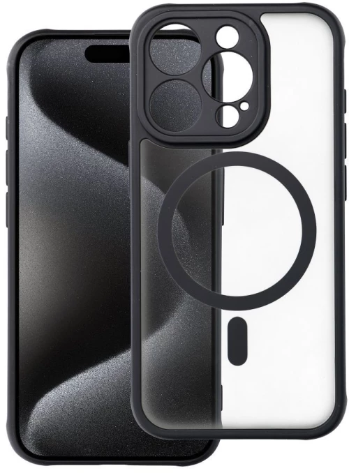 FULL MATTE MAG COVER case compatible with MagSafe for IPHONE 15 Pro black