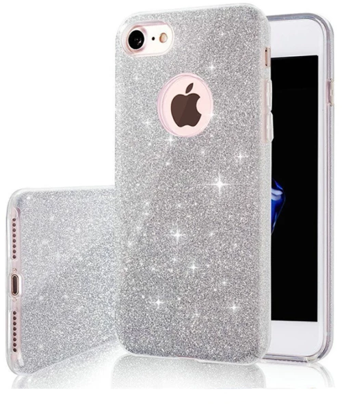 Glitter 3in1 case for iPhone 15 Pro 6,1" silver