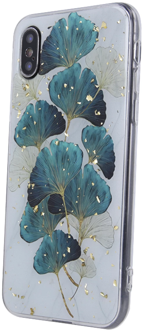 Gold Glam case for iPhone 15 Pro 6,1" leaves