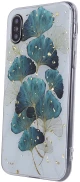 Gold Glam case for iPhone 15 Pro 6,1" leaves