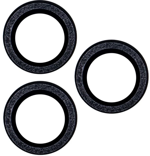 Set of lens glasses for iPhone 14 Plus 6,7" black glitter (2 pcs)