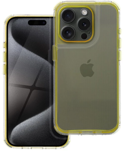 MATRIX CLEAR Case for IPHONE 15 Pro yellow