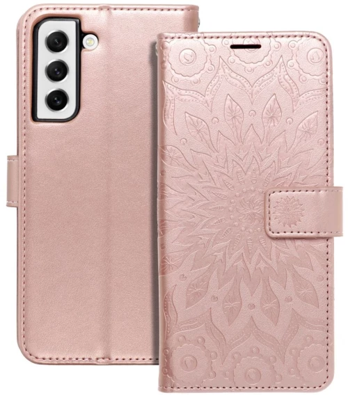 MEZZO Book case for SAMSUNG S21 FE mandala rose gold