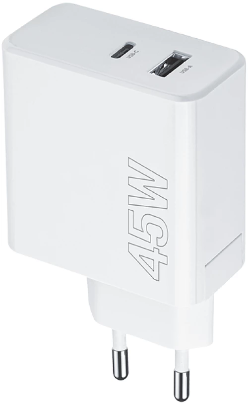 Maxlife MXTC-07-45AC PD QC charger 1x USB-C 1x USB 45W white