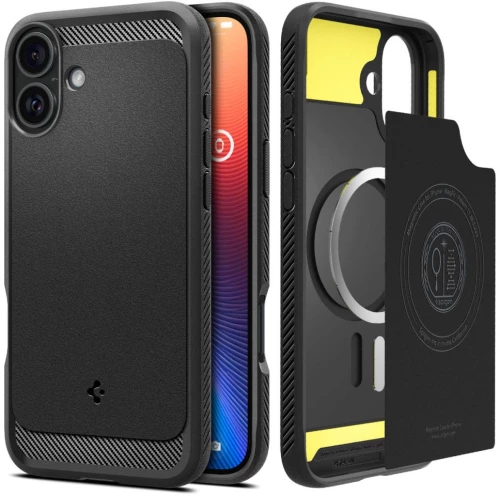 Spigen Rugged Armor Mag Magsafe case for iPhone 16 6,1" matte black