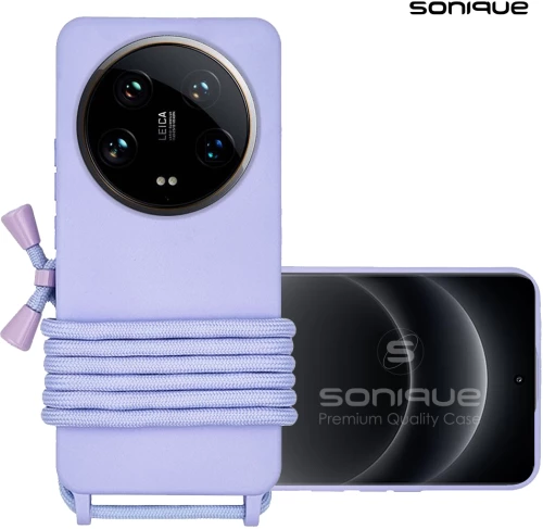 Θήκη Σιλικόνης με Κορδόνι CarryHang Sonique Xiaomi Xiaomi 14 Ultra Λιλά