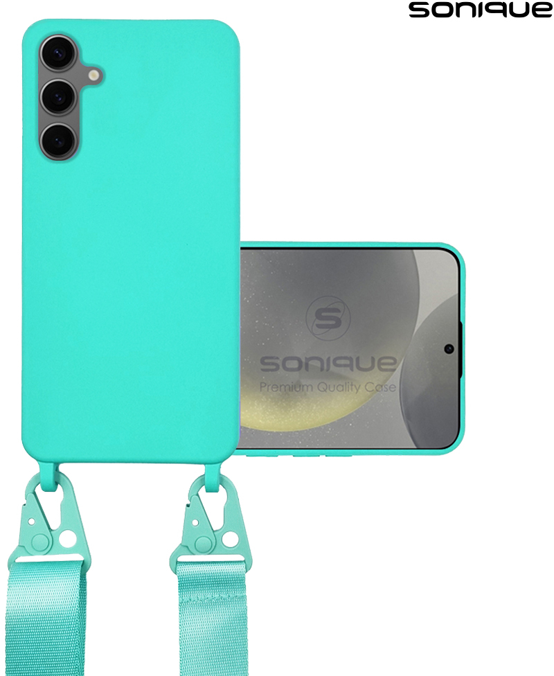 Θήκη Σιλικόνης με Strap CarryHang Sonique Samsung Galaxy S24 Γαλάζιο