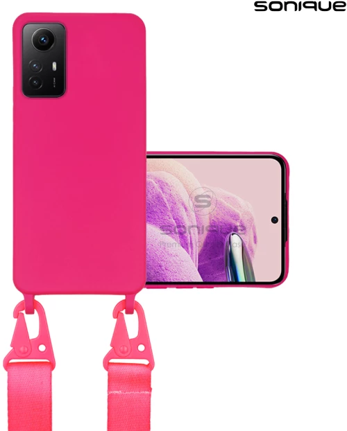 Θήκη Σιλικόνης με Strap CarryHang Sonique Xiaomi Redmi Note 12s Φουξ