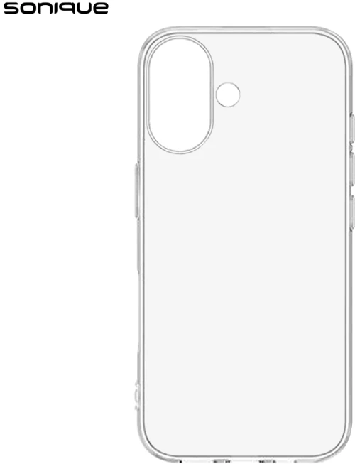 Θήκη Σιλικόνης Sonique Crystal Clear Apple (Big Hole) iPhone 16 Plus Διάφανο