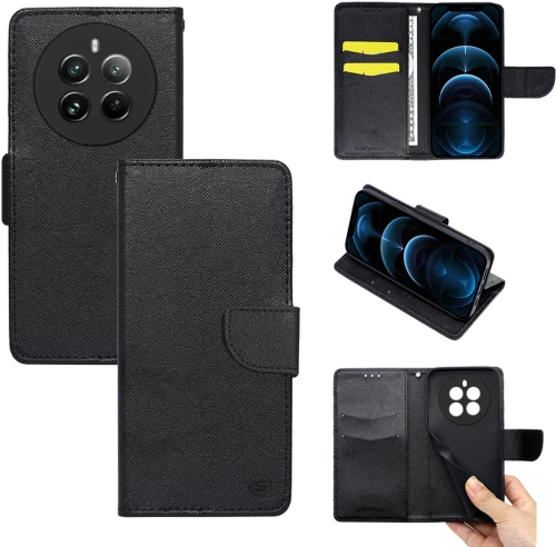 Θήκη Πορτοφόλι Sonique Trend Wallet Realme 12 Pro 5G / Realme 12 Pro Plus 5G Μαύρο