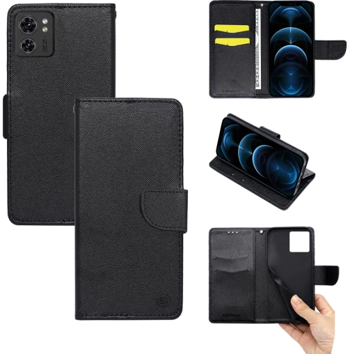 Θήκη Πορτοφόλι Sonique Trend Wallet Motorola Edge 30 Neo 5G Μαύρο