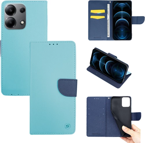 Θήκη Πορτοφόλι Sonique Trend Wallet Xiaomi Redmi Note 13 4G Σιέλ / Σκούρο Μπλε