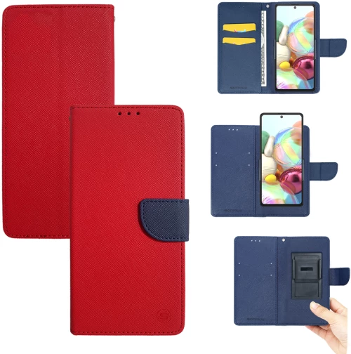 Θήκη Universal Sonique Trend Wallet με Clip έως 6,7" (175mm x 80mm x8mm) Κόκκινο/Σκούρο Μπλε