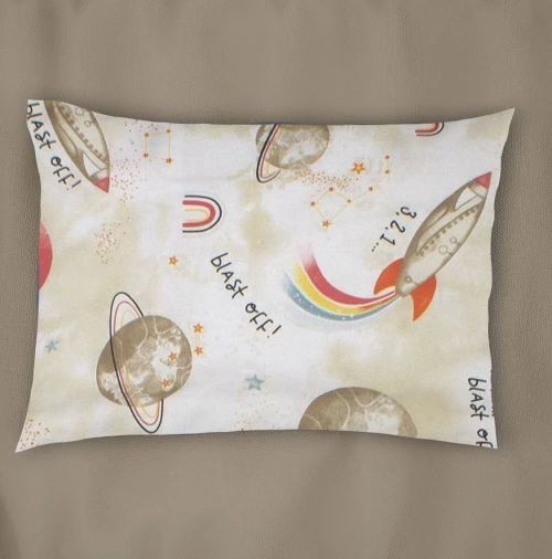 Μαξιλαροθήκη Παιδική 50x70 Spaceship 186 Beige Dimcol