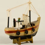 Διακοσμητικό Καΐκι Παλαιωμένο Ξύλινο 16×16×14cm