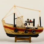Διακοσμητικό Καΐκι Παλαιωμένο Ξύλινο 16×16×14cm