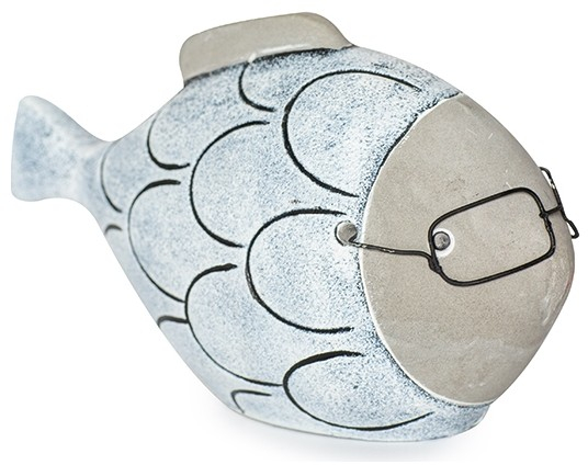 Διακοσμητικό Ψάρι πολυέστερ με γυαλιά 14εκ.