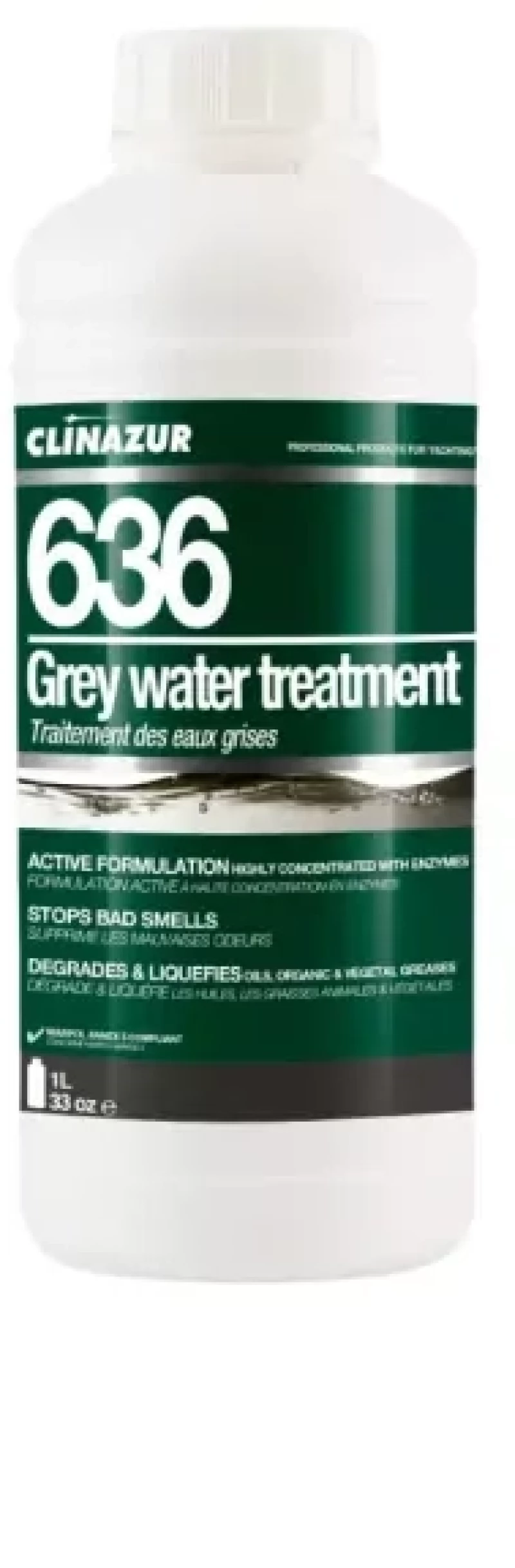 Clinazur 636 Grey Water Treatment Tanks-Καθαριστικό Δεξαμενών 1L