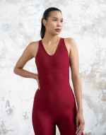 3 Stripes Jumpsuit Push-Up και Σμίλευσης Q-869 Red Wine