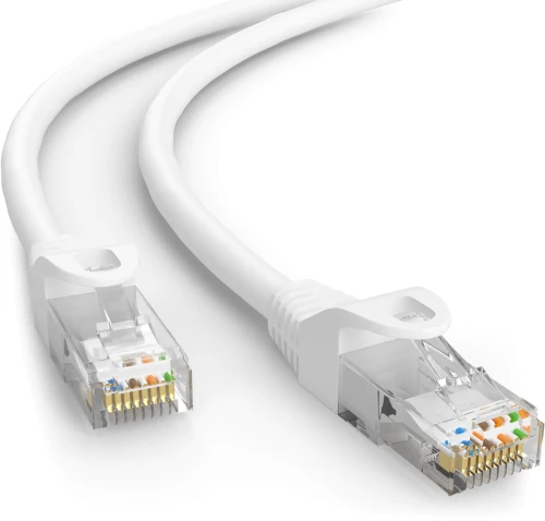 POWERTECH καλώδιο δικτύου CAB-N358, Cat 5e U/UTP, CCA, 100Hz, 5m, λευκό