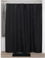 Κουρτίνα μπάνιου Polyester 180Χ200 diamond μαύρη