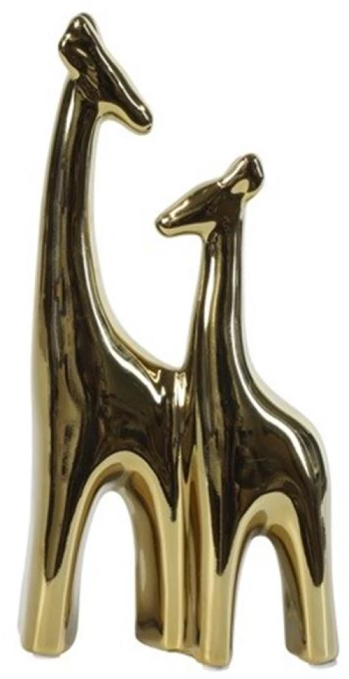 Καμηλοπαρδάλεις κεραμ.χρυσές 11,3Χ5,5Χ23cm