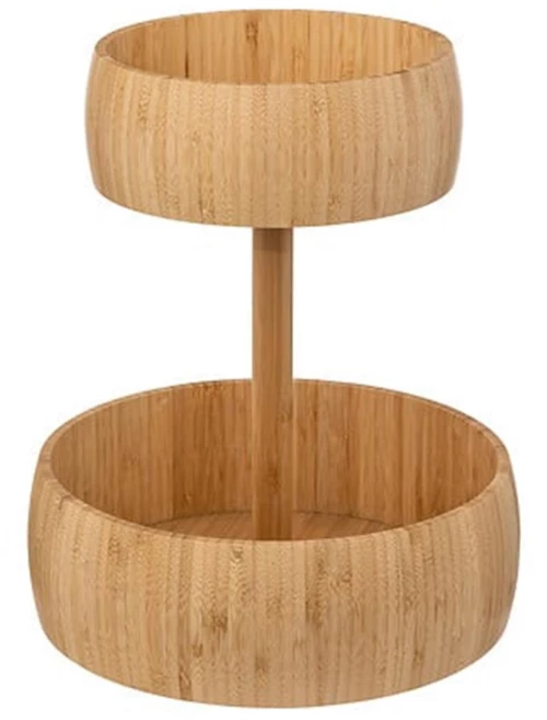 Φρουτιέρα bamboo διπλή Φ30Η35,5cm
