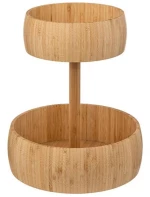 Φρουτιέρα bamboo διπλή Φ30Η35,5cm