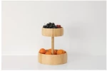 Φρουτιέρα bamboo διπλή Φ30Η35,5cm