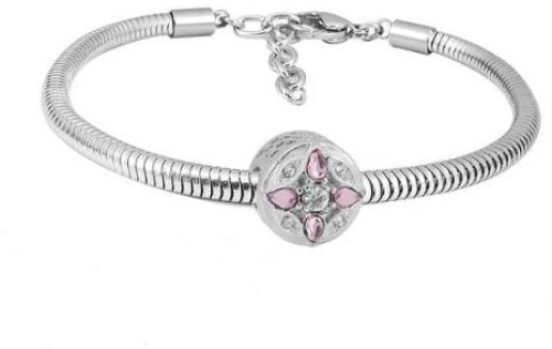 Ατσάλινο βραχιόλι με charm (B3256)