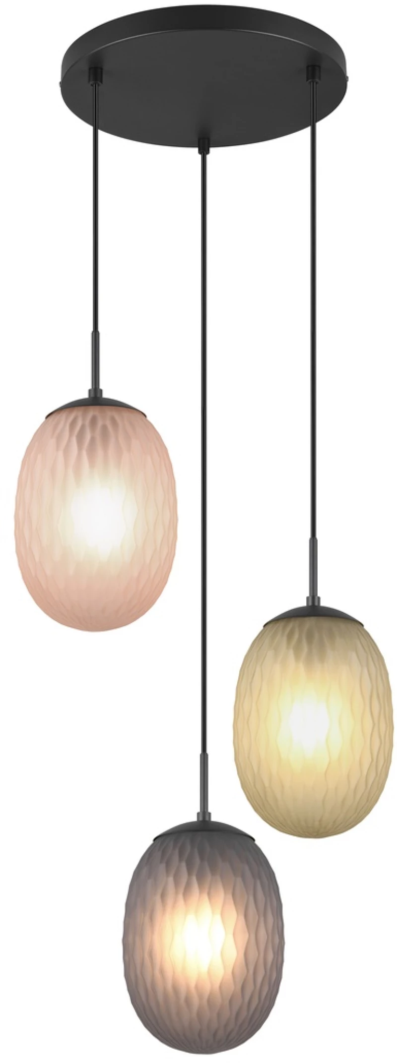 Φωτιστικό Κρεμαστό Trio Lighting FACETTE 364230317 Μαύρο Ματ (Black Mat)