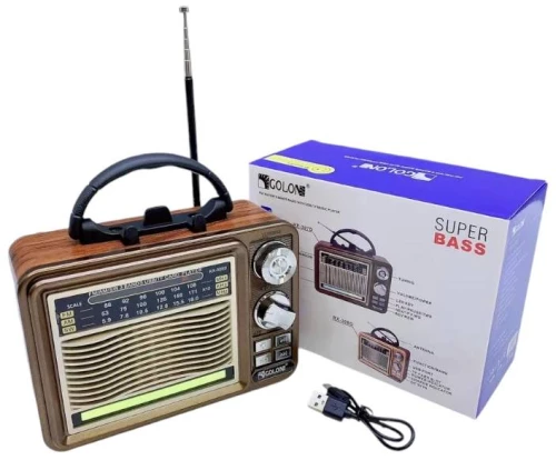 Επαναφορτιζόμενο ραδιόφωνο Retro - RX-308D - 370038 - Brown
